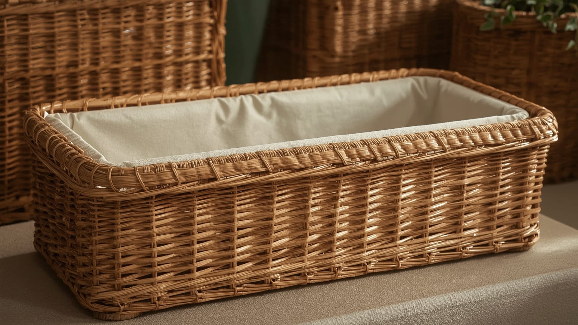 Uitvaartmand zonder klep of deksel