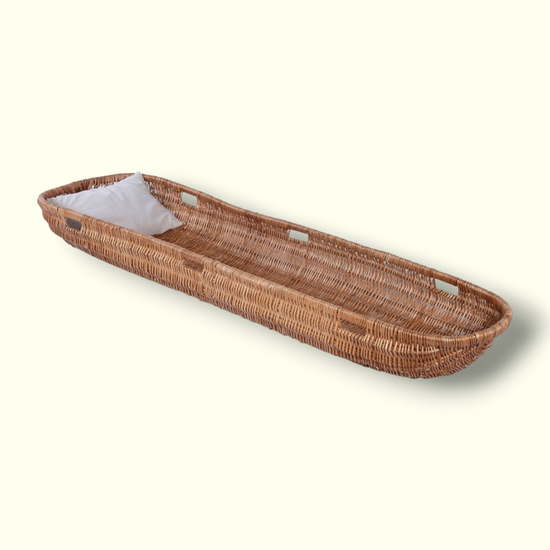 Opbaarplank van natuurlijke bruine wilgentenen
